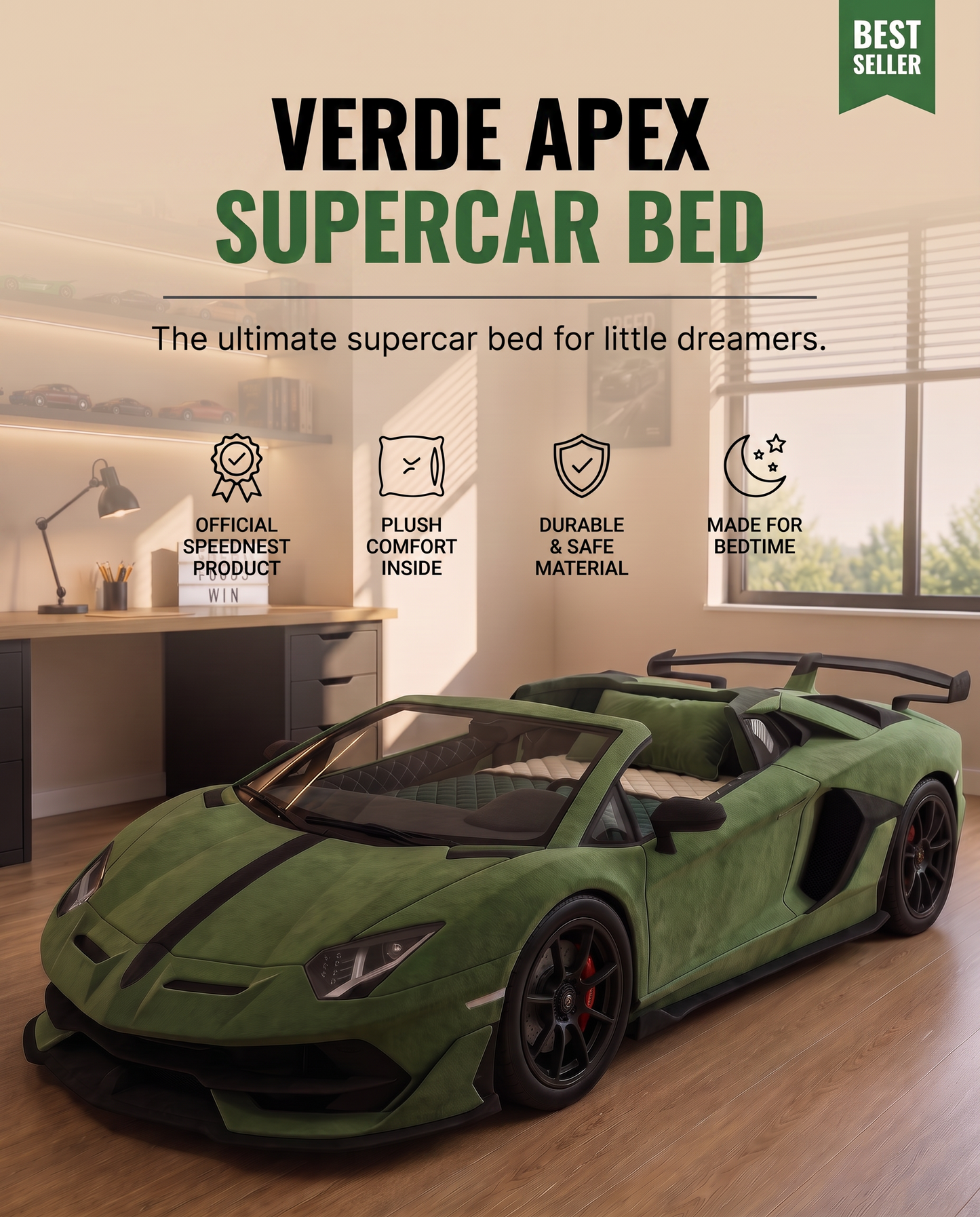 [PRE-ORDER] SpeedNest™ - Kids SuperCars bed
