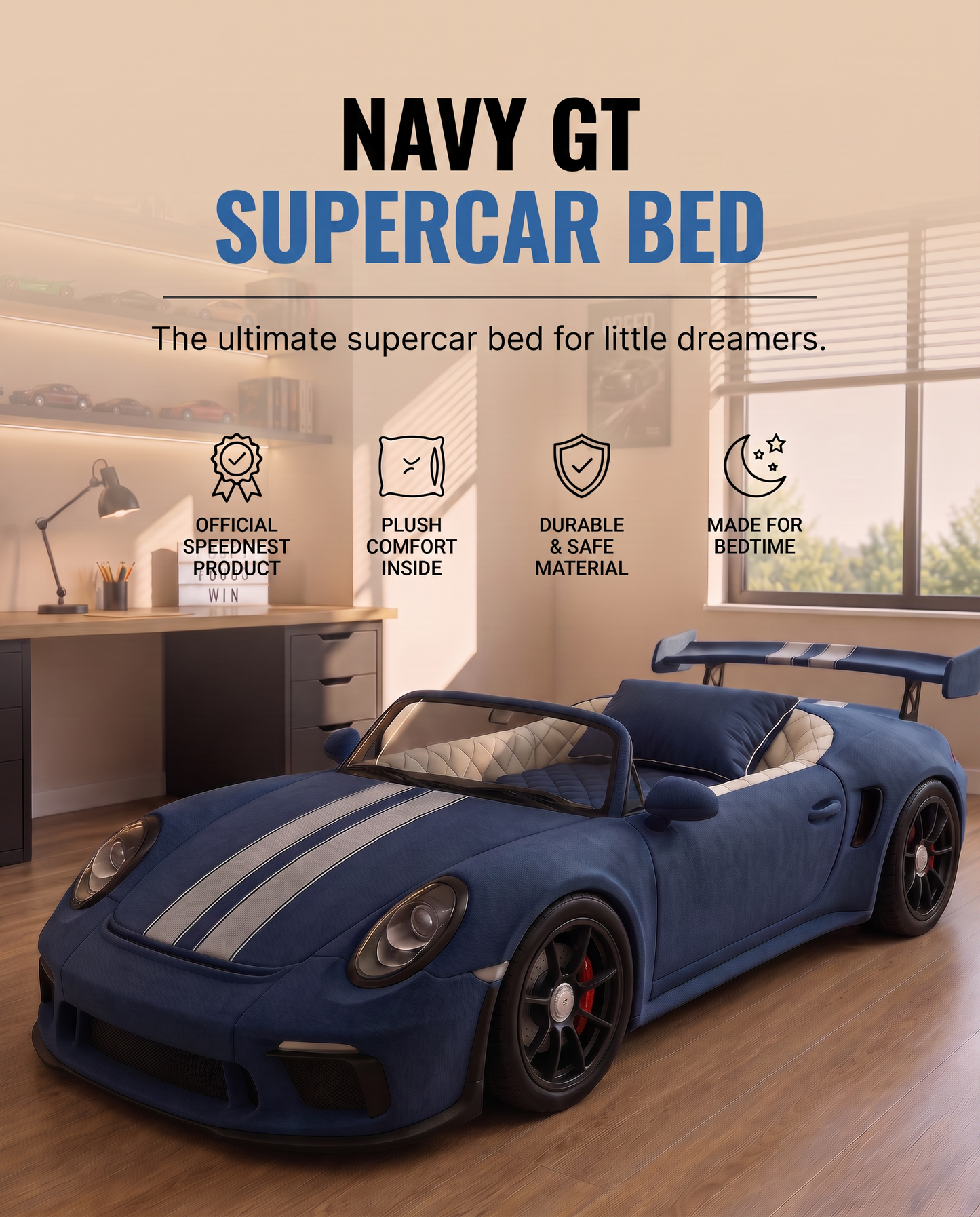 [PRE-ORDER] SpeedNest™ - Kids SuperCars bed